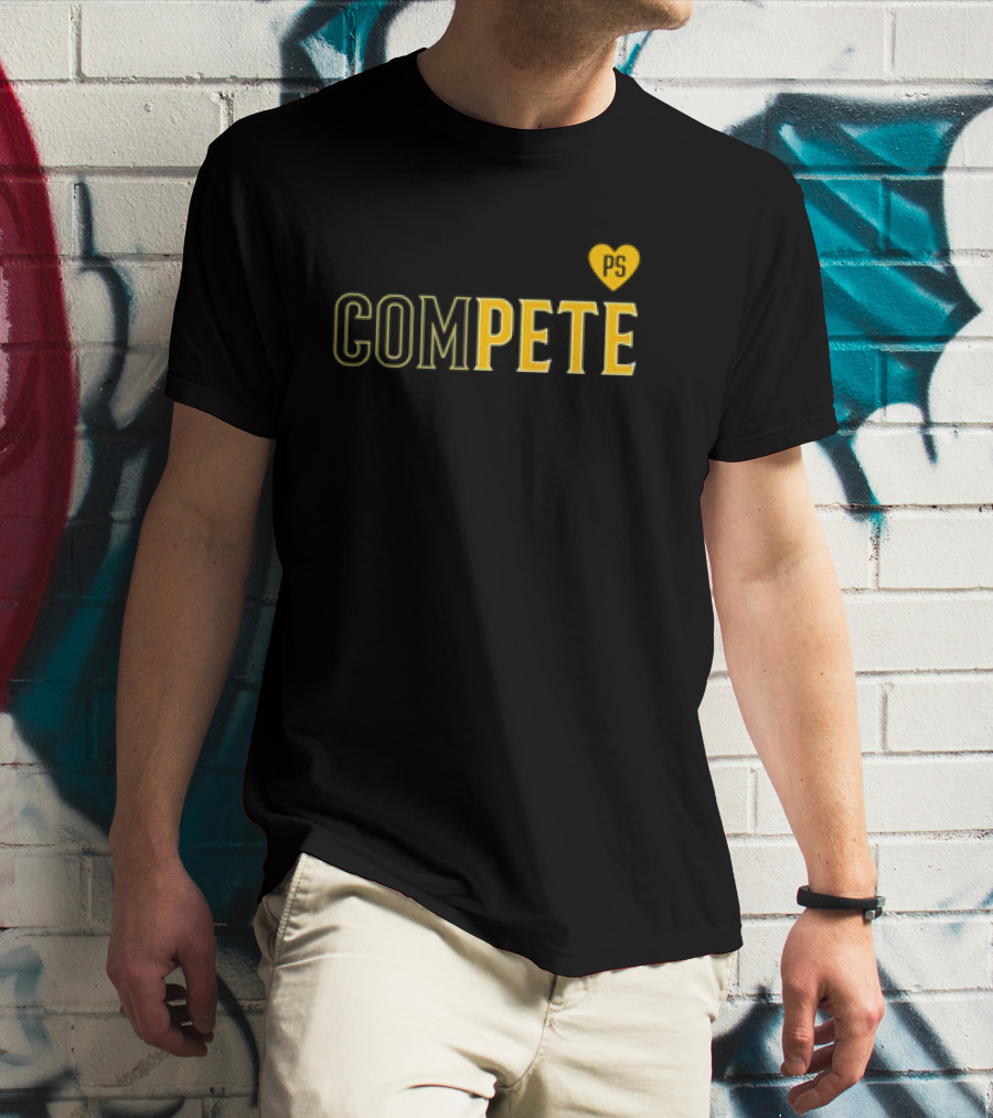 Compete Pete PS Heart Design Love T-Shirt