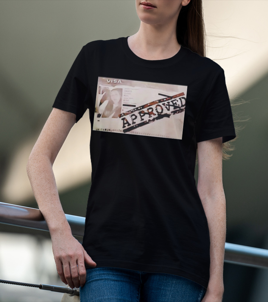 Visa Nika Muhl Approved Retro Passport Visa Approved T-Shirt