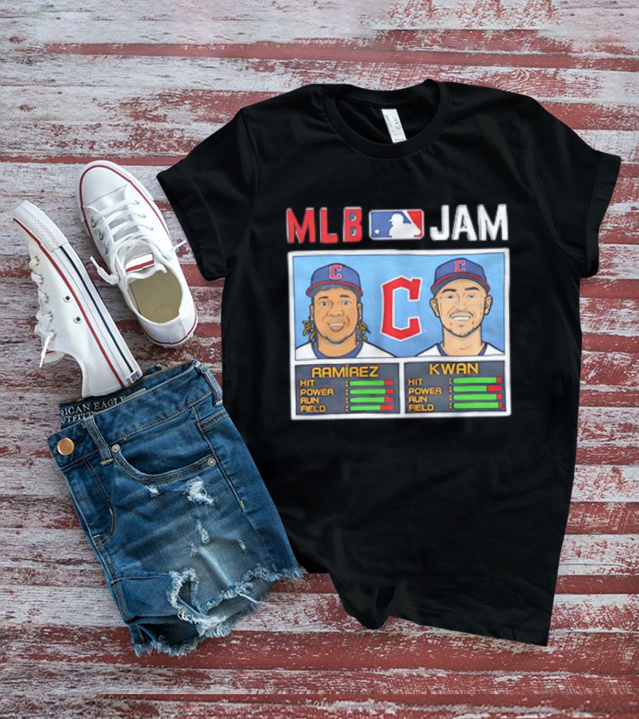 José Ramírez Steven Kwan Cleveland Guardians MLB Jam Vintage T-Shirt