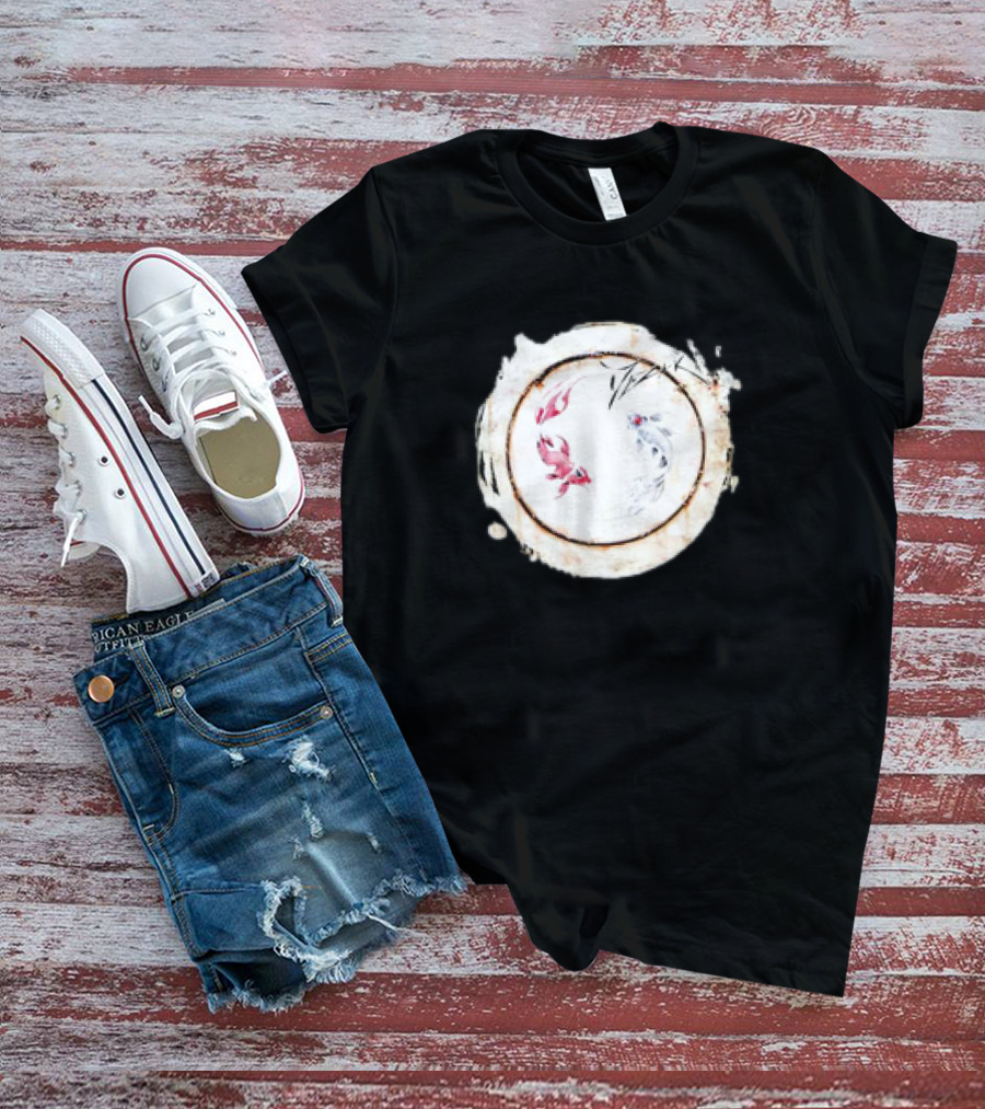 Mezak Harmony Koi Yin Yang Retro T-Shirt