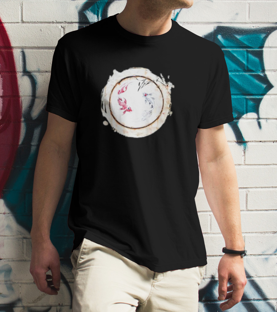 Mezak Harmony Koi Yin Yang Retro T-Shirt