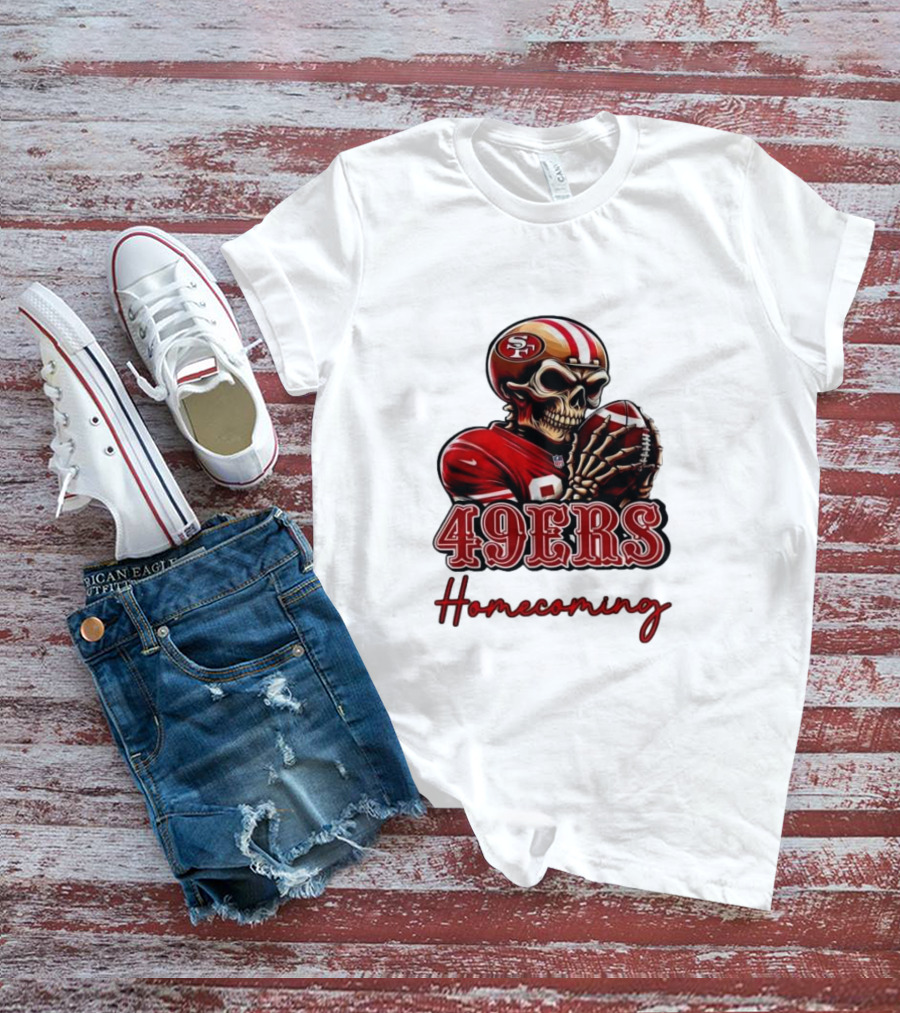 San Francisco 49ers Skull Homecoming Football T-Shirt