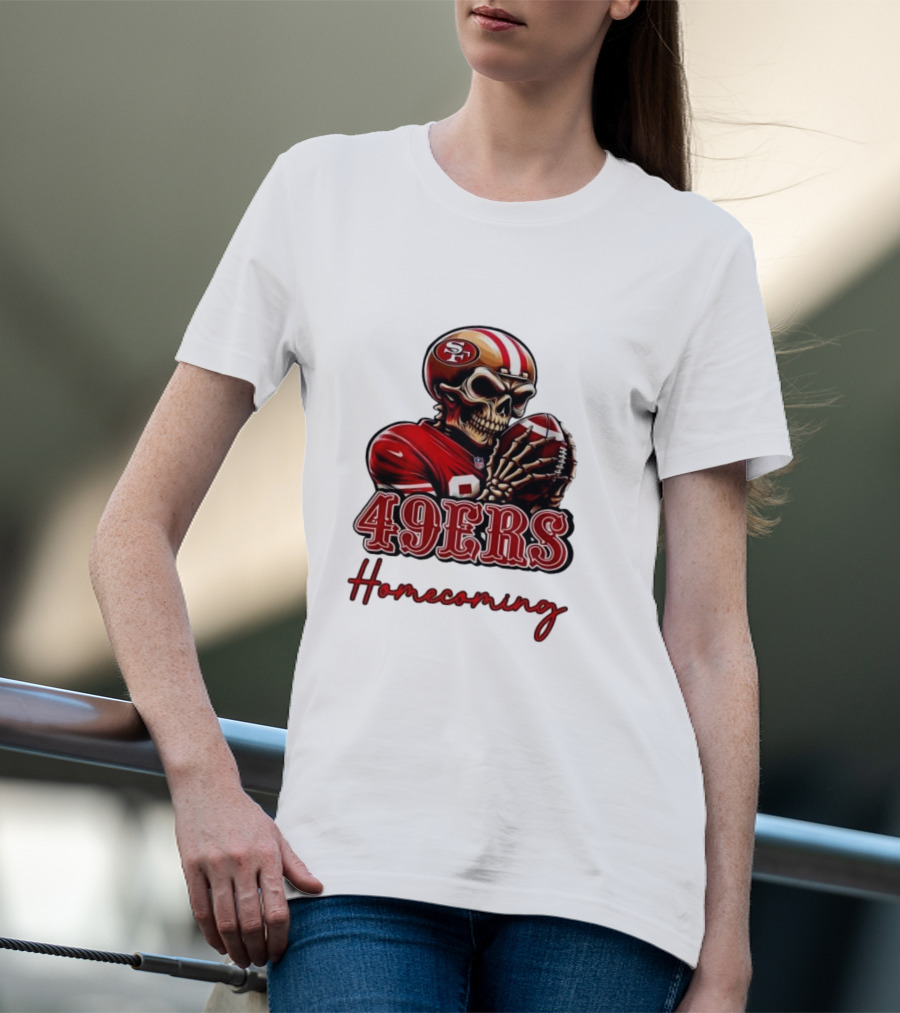San Francisco 49ers Skull Homecoming Football T-Shirt