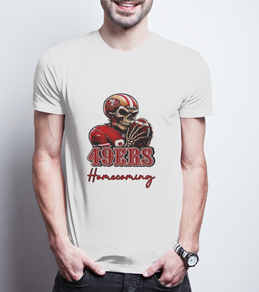 San Francisco 49ers Skull Homecoming Football T-Shirt