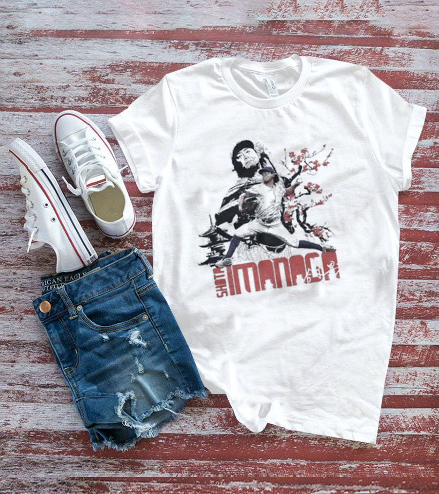 Shota Imanaga Chicago Cubs Cherry Blossom Pitcher With Pagoda And Warrior T-Shirt