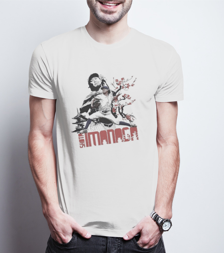 Shota Imanaga Chicago Cubs Cherry Blossom Pitcher With Pagoda And Warrior T-Shirt