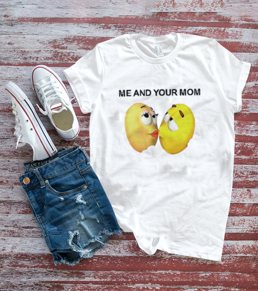 Smiley Face Me And Your Mom Emoji Couple T-Shirt