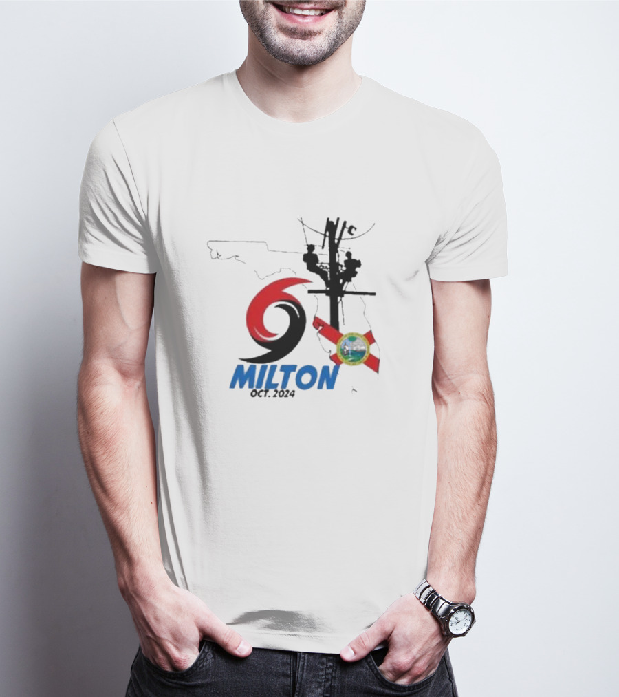 Hurricane Milton Florida Electrical Support October T-Shirt