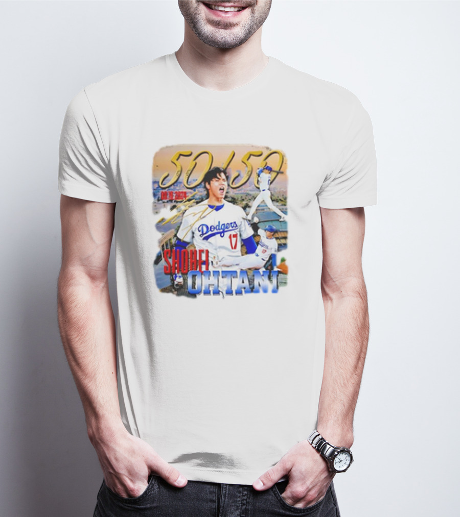 50 50 Club Shohei Ohtani Los Angeles Dodgers T-Shirt