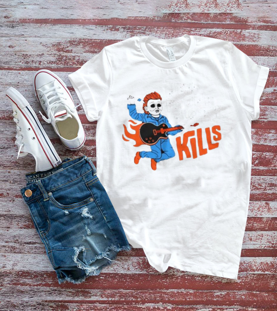 New Found Glory Kills Michael Myers Guitar Flame Character T-Shirt