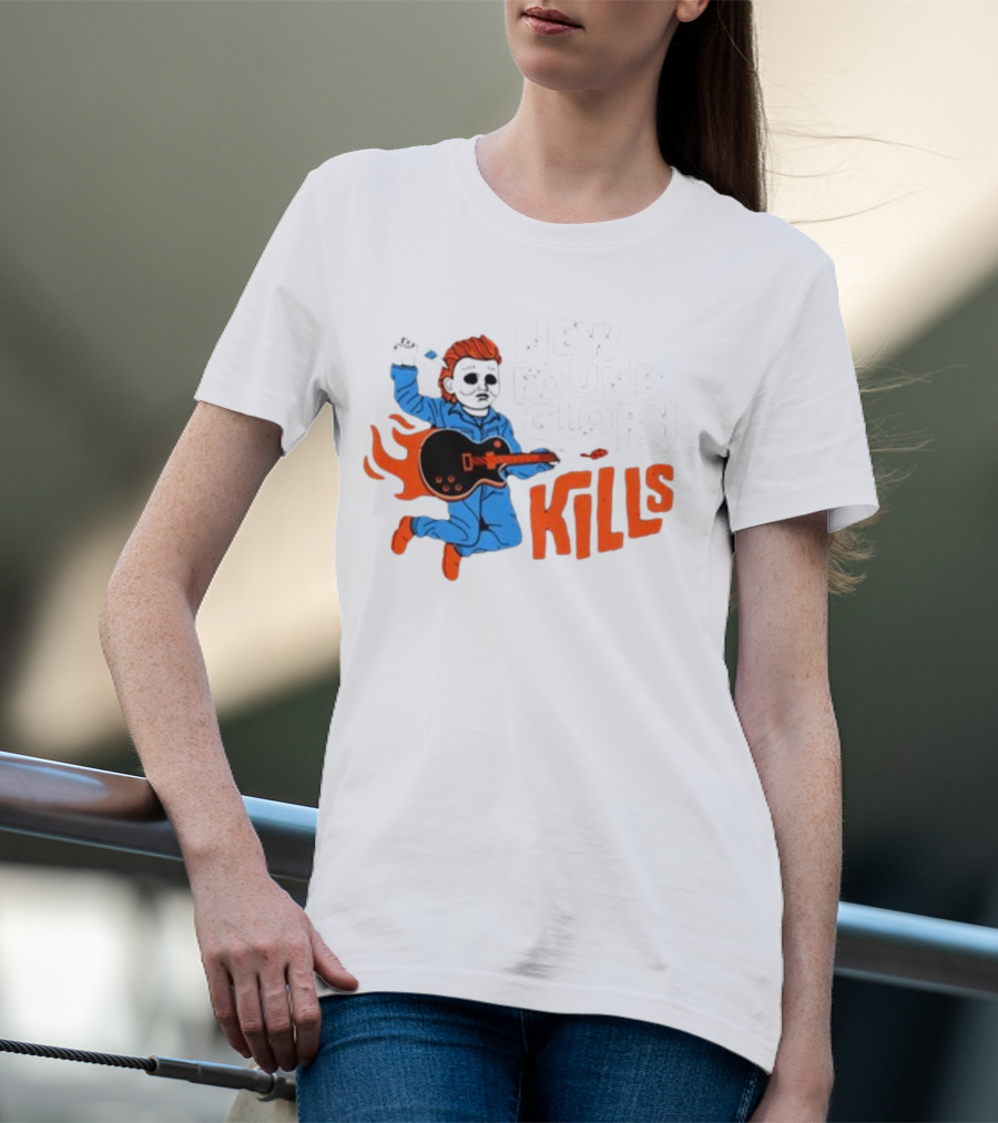 New Found Glory Kills Michael Myers Guitar Flame Character T-Shirt