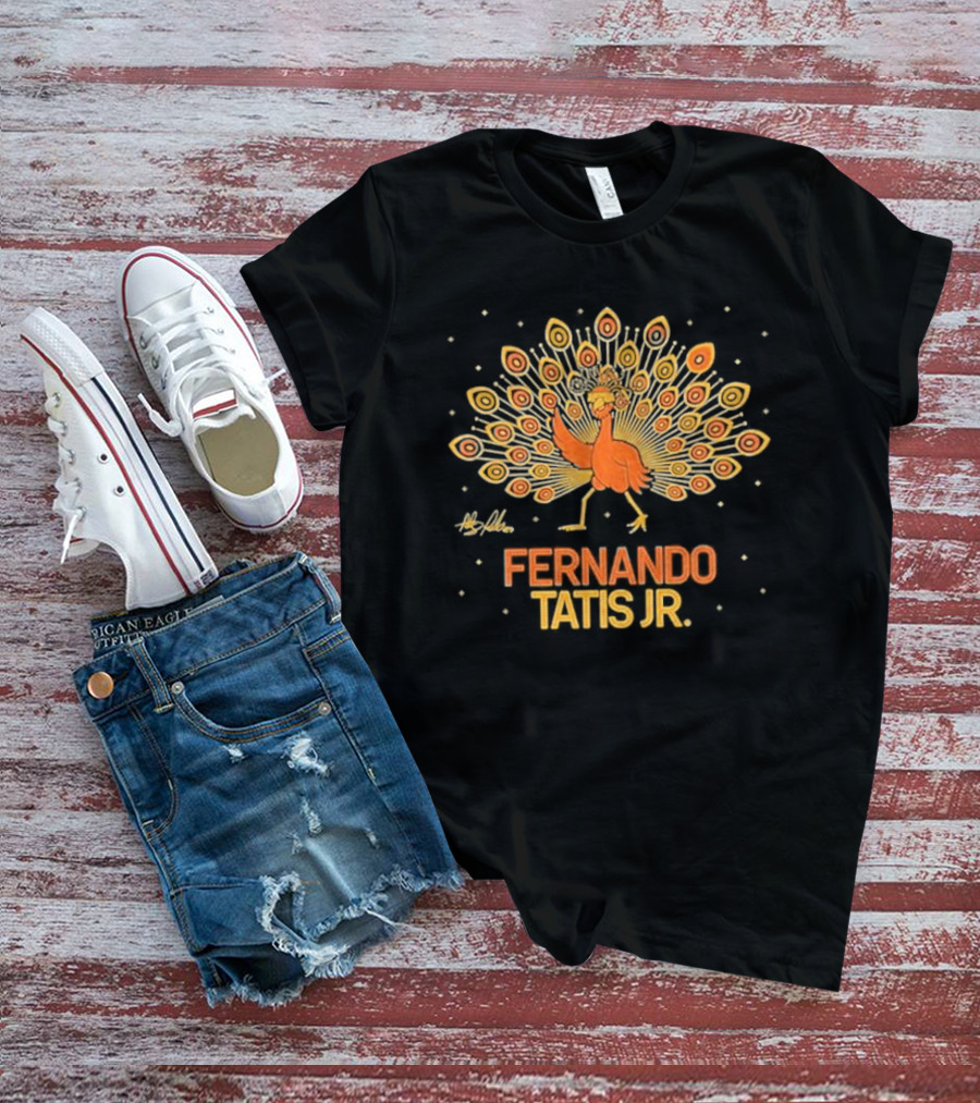 Fernando Tatis Jr Colorful Dancing Peacock T-Shirt