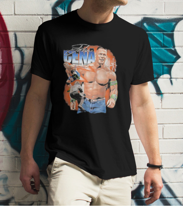 John Cena WWE Vintage Wrestler Action T-Shirt