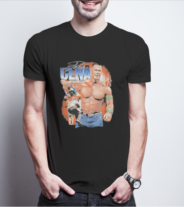 John Cena WWE Vintage Wrestler Action T-Shirt