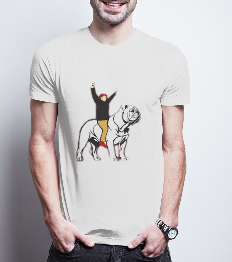 Kirby Smart And Uga Riding Into Battle Youth Competitor Bulldog Team Spirit T-Shirt