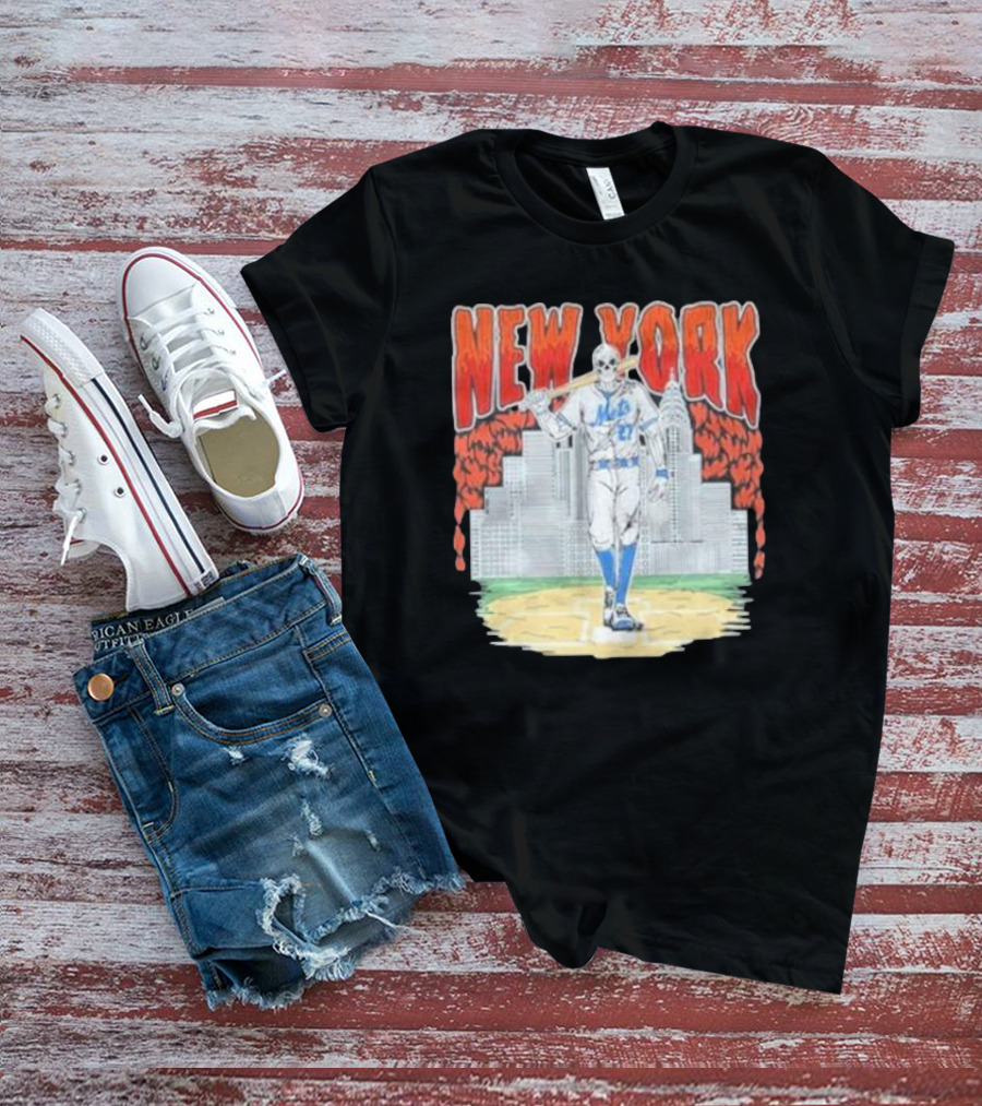 New York Mets Reed Garrett Skyline Baseball T-Shirt