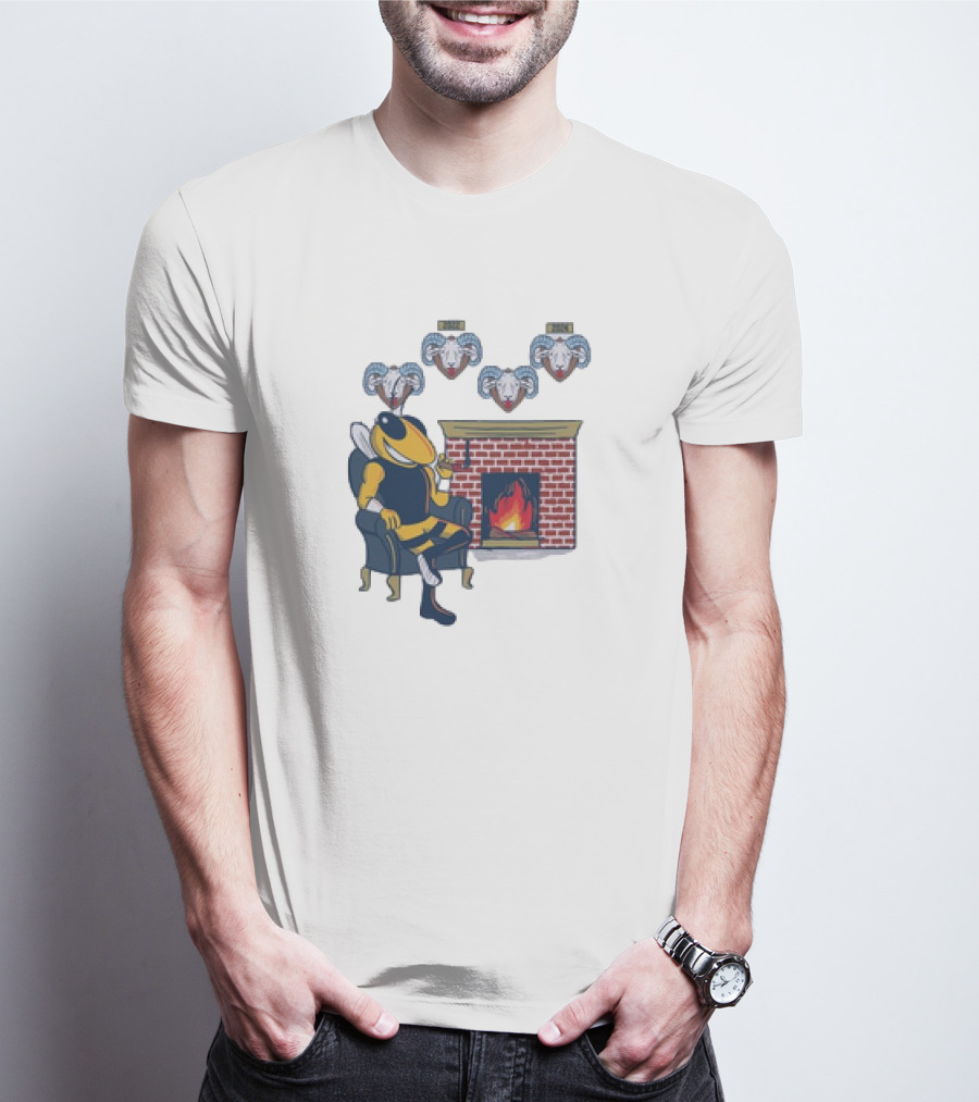 Mantel Georgia Tech Buzz Defeats UNC Tar Heels Four In-A-Row T-Shirt