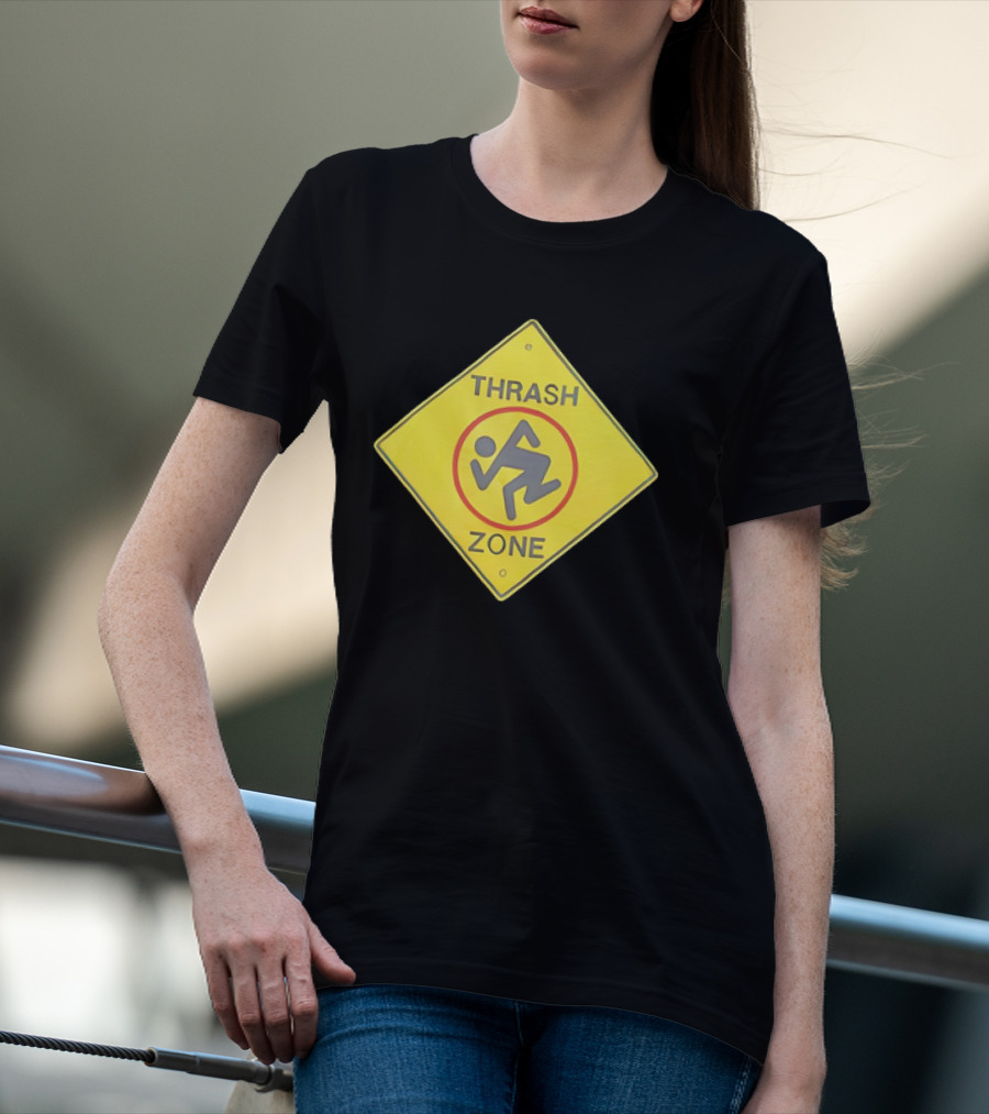 DRI Thrash Zone Symbol On Yellow Traffic Sign T-Shirt