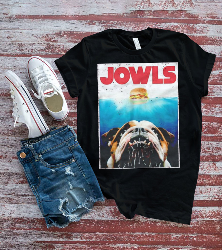 Jowls English Bulldog Burger Bully Dog Mom Dad T-Shirt
