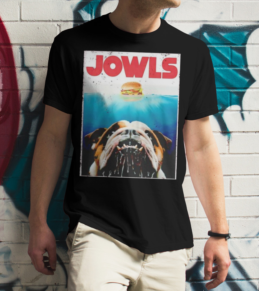 Jowls English Bulldog Burger Bully Dog Mom Dad T-Shirt