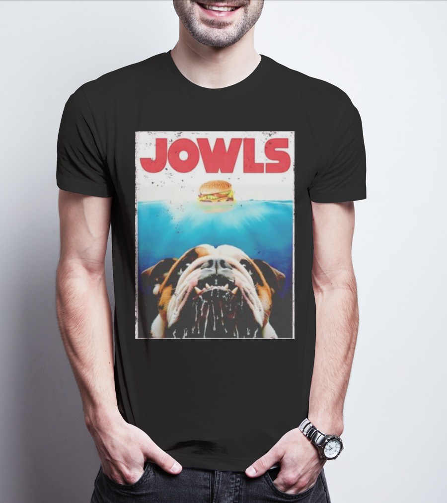 Jowls English Bulldog Burger Bully Dog Mom Dad T-Shirt