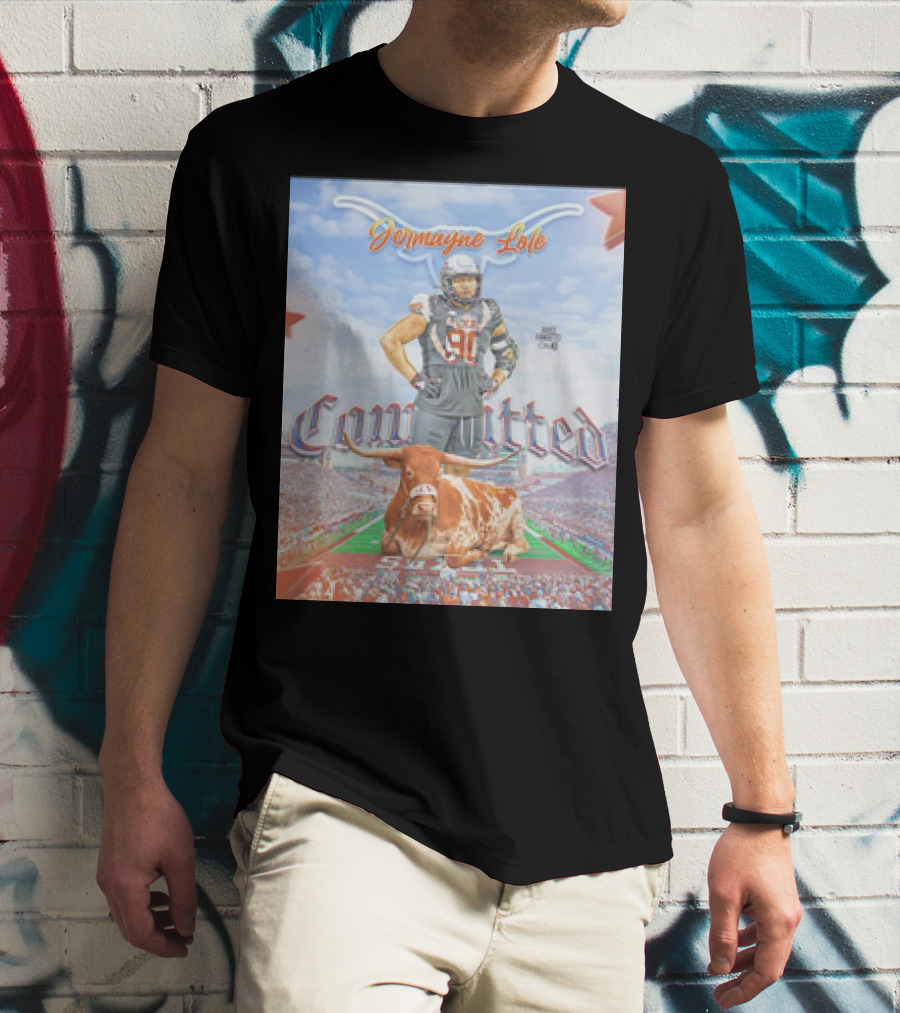 Jermayne Lole Committed Texas Longhorns Football Player Stadium And Mascot T-Shirt