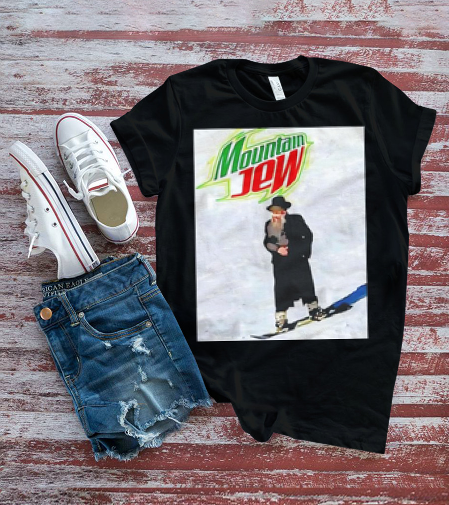 Mountain Jew Skiing Parody On Iconic Soda T-Shirt