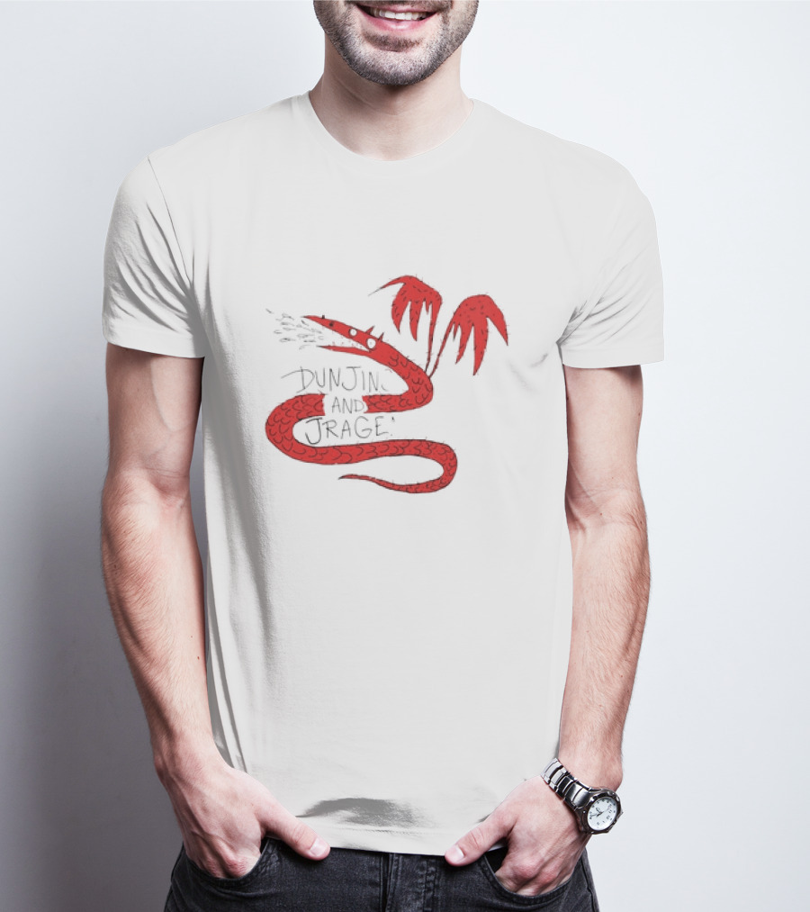 Dunjins And Jragens Fire-Breathing Red Serpent With Wings T-Shirt