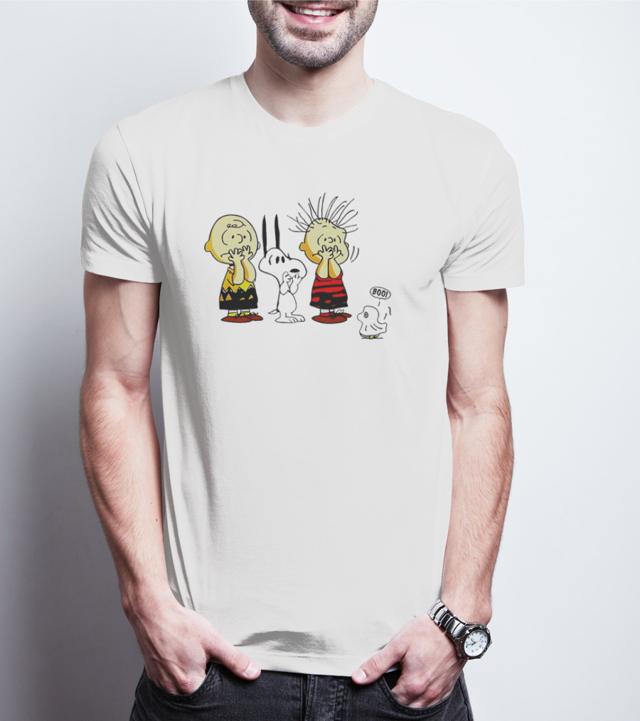 Snoopy Boo Peanuts Ghost Scare With Charlie Brown And Friends T-Shirt