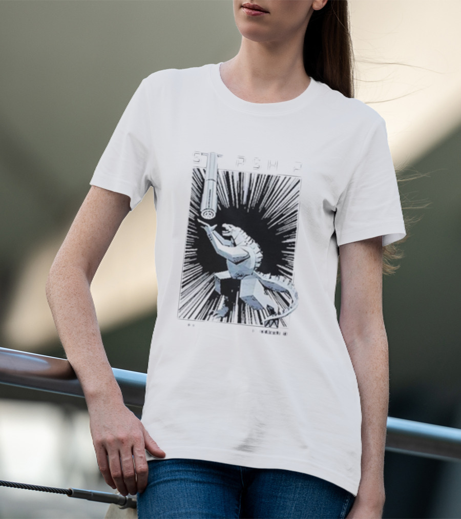 Starship Flight 5 Mecha Dinosaur Space Adventure T-Shirt
