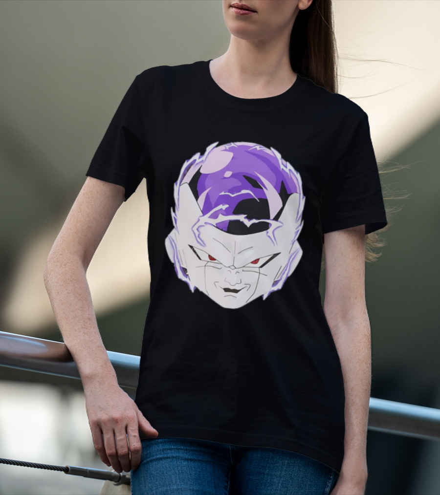 Frieza Dragon Ball Face With Purple Accents T-Shirt