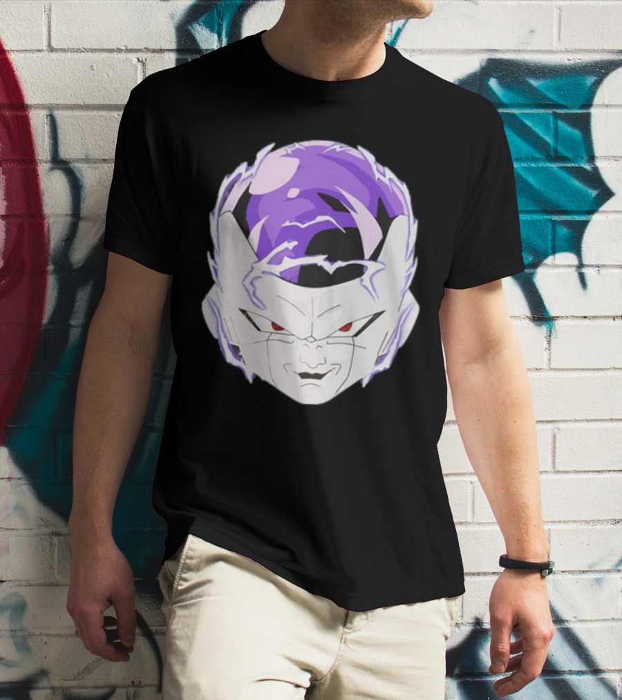 Frieza Dragon Ball Face With Purple Accents T-Shirt