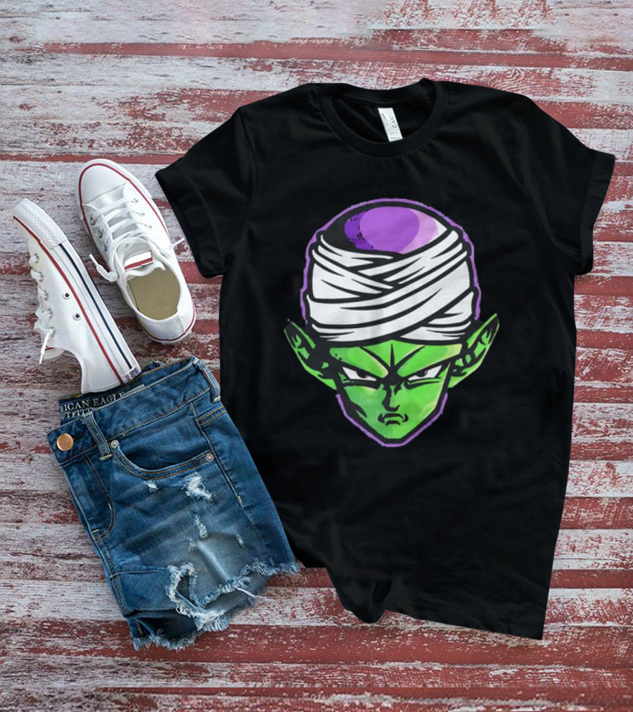 Piccolo Dragon Ball Z Green Face Turban Anime Character T-Shirt