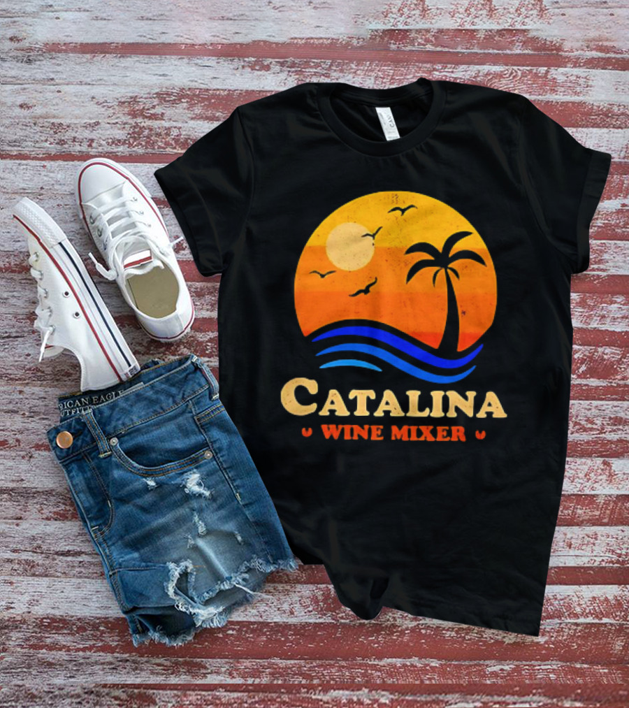Step Brothers Catalina Wine Mixer Vintage Sunset Palm Island T-Shirt
