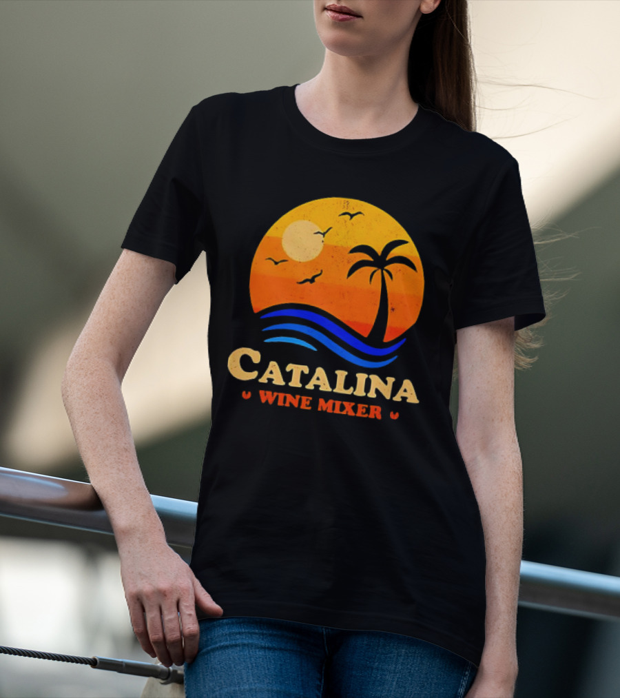 Step Brothers Catalina Wine Mixer Vintage Sunset Palm Island T-Shirt