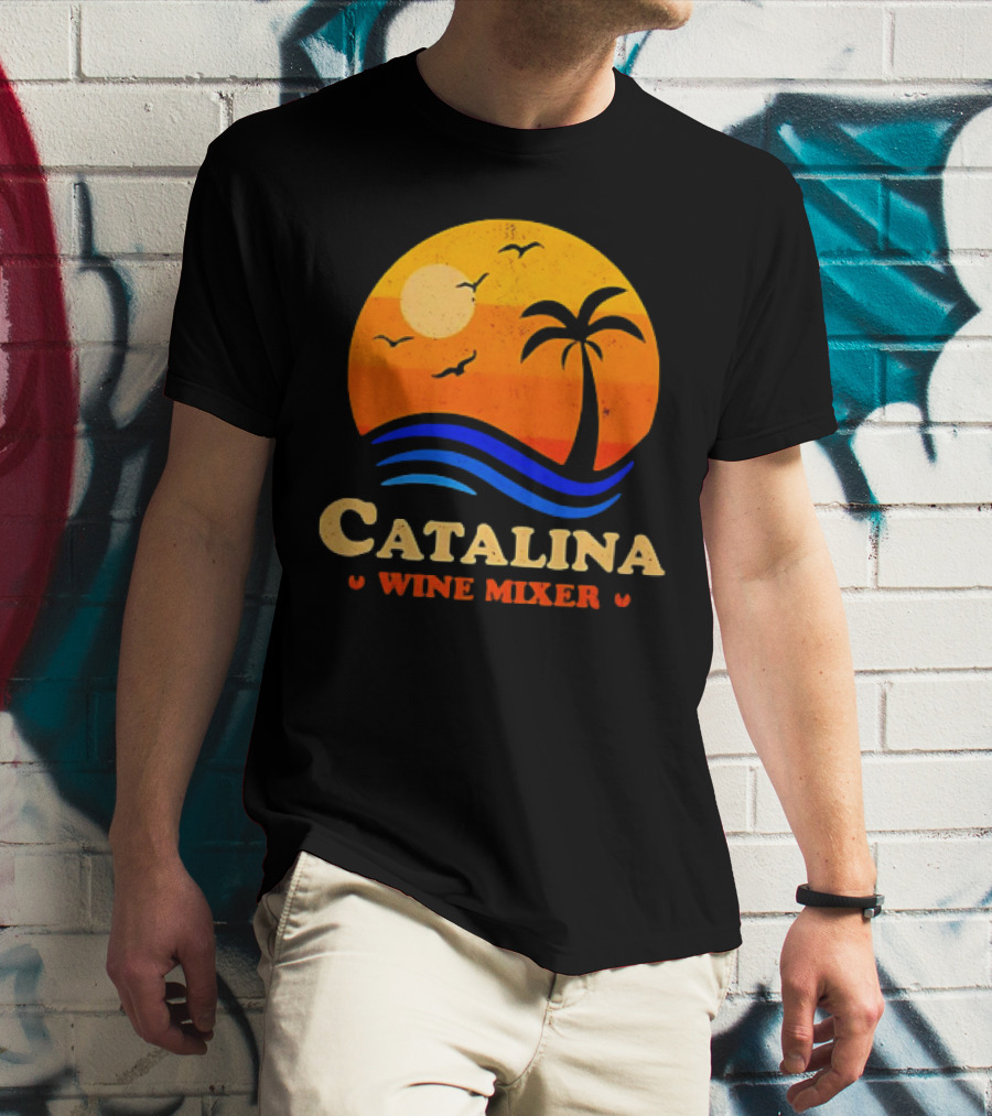 Step Brothers Catalina Wine Mixer Vintage Sunset Palm Island T-Shirt