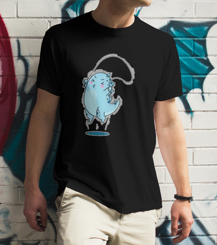 Dino Jumping Rope Adorable Cartoon T-Shirt