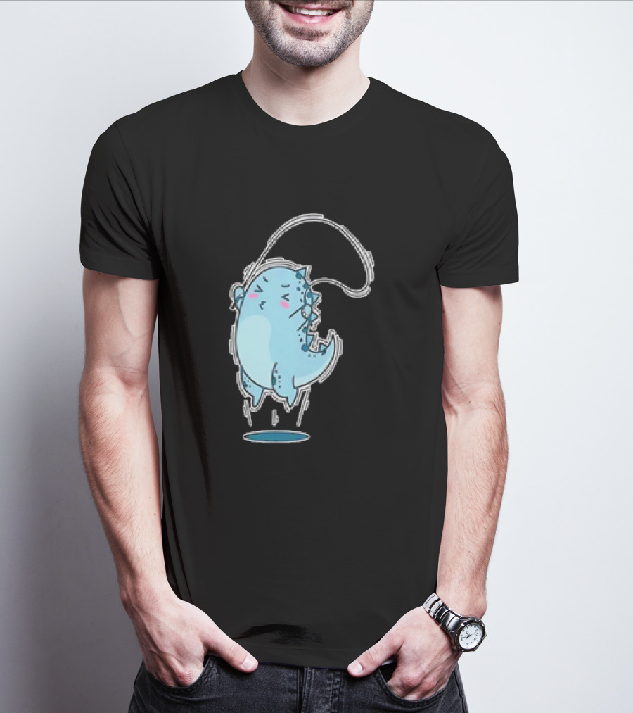 Dino Jumping Rope Adorable Cartoon T-Shirt
