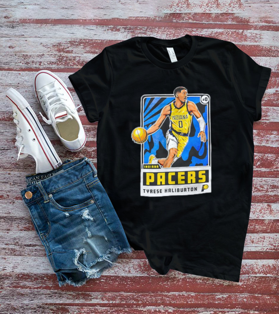 Tyrese Haliburton Indiana Pacers Vintage Player Card #0 T-Shirt
