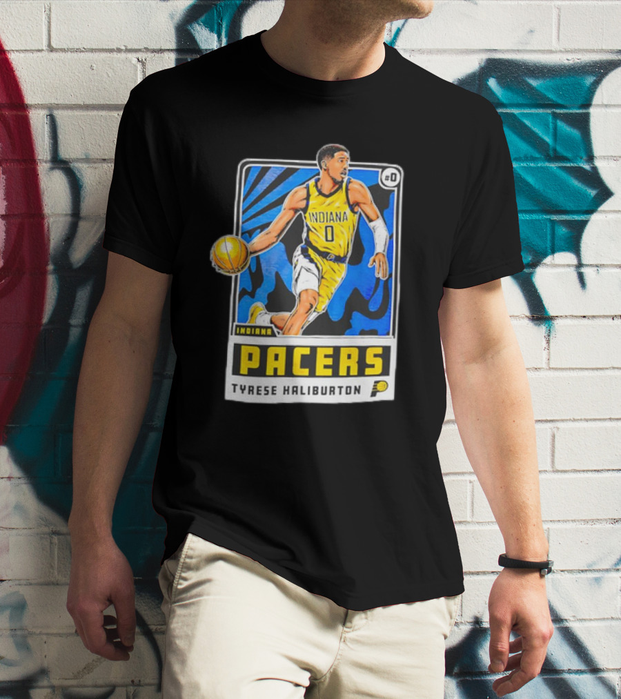 Tyrese Haliburton Indiana Pacers Vintage Player Card #0 T-Shirt