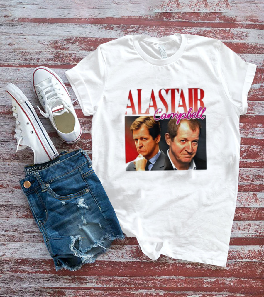 Alastair Campbell Retro Suit Portrait Duo T-Shirt