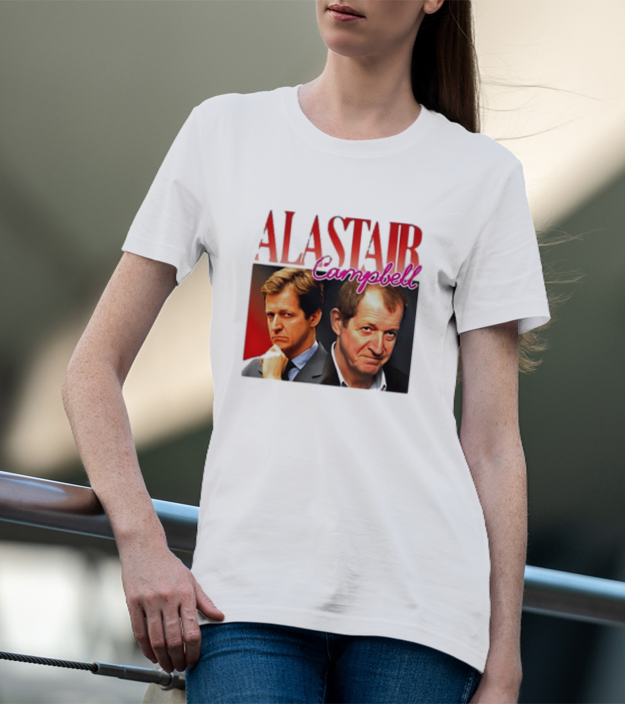 Alastair Campbell Retro Suit Portrait Duo T-Shirt