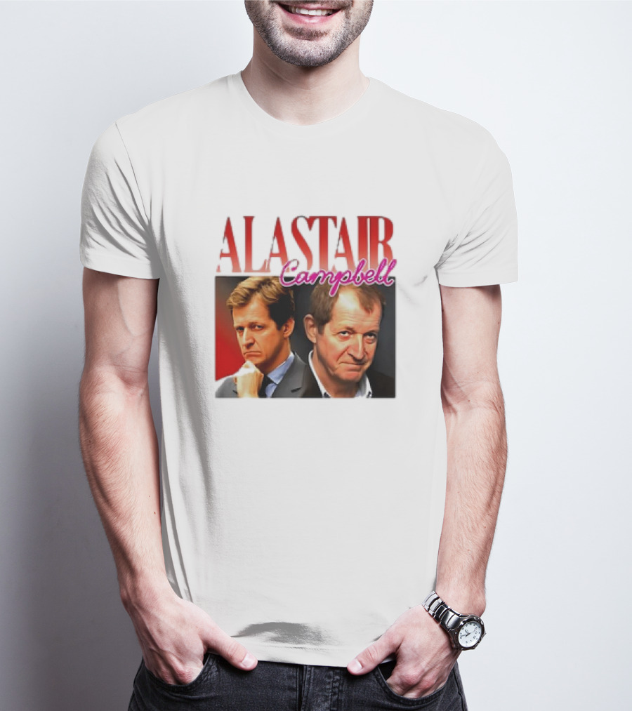 Alastair Campbell Retro Suit Portrait Duo T-Shirt