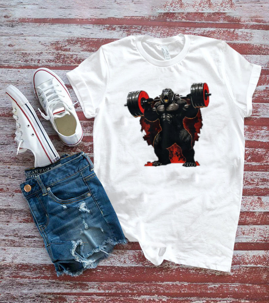 Gorilla Workout Beast Lifting Power Weights Gym T-Shirt
