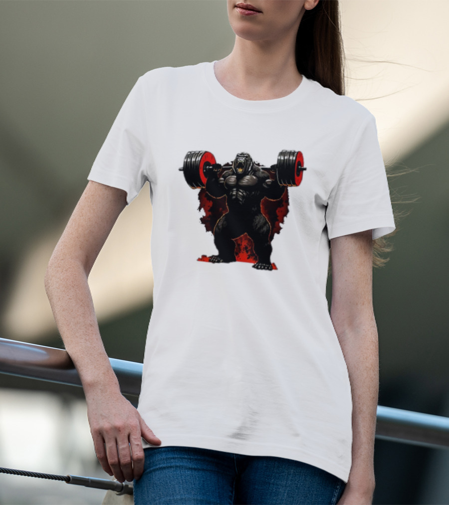 Gorilla Workout Beast Lifting Power Weights Gym T-Shirt