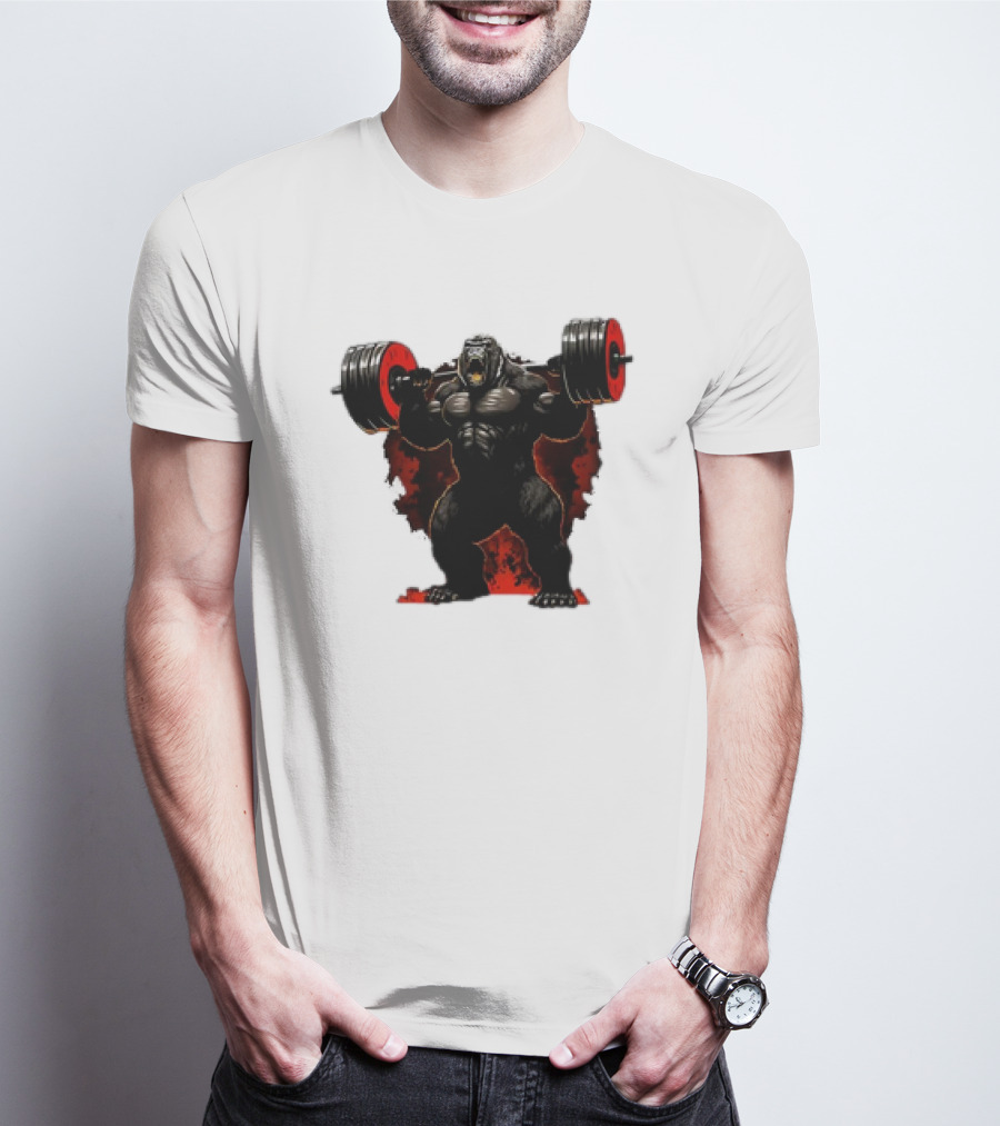 Gorilla Workout Beast Lifting Power Weights Gym T-Shirt