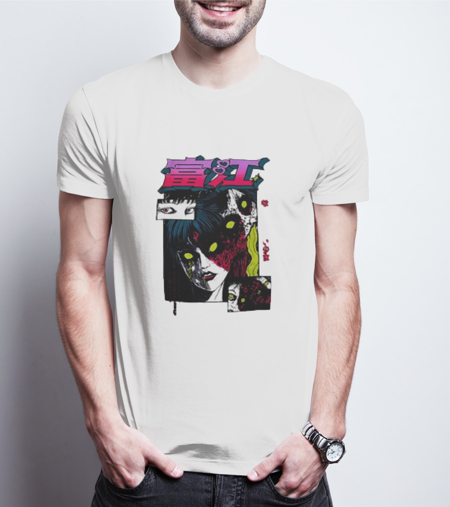 Junji Ito Tomie Horror Manga Eyes Panels T-Shirt