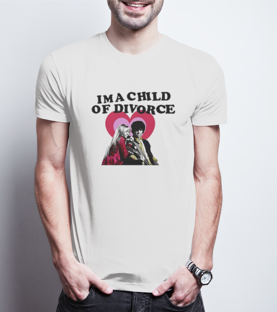 Nick Jonas Miley Cyrus I'm A Child Of Divorce Love Hearts T-Shirt