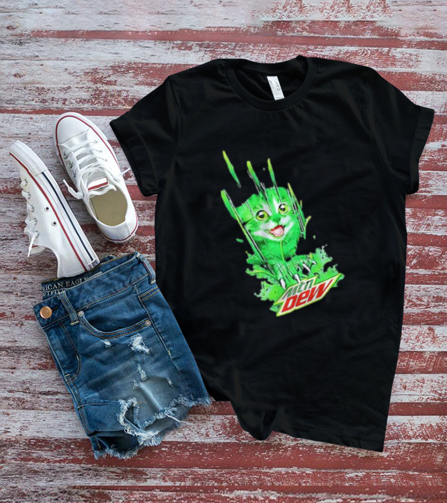 Cat Mtn Dew Mountain Mew Clawing T-Shirt