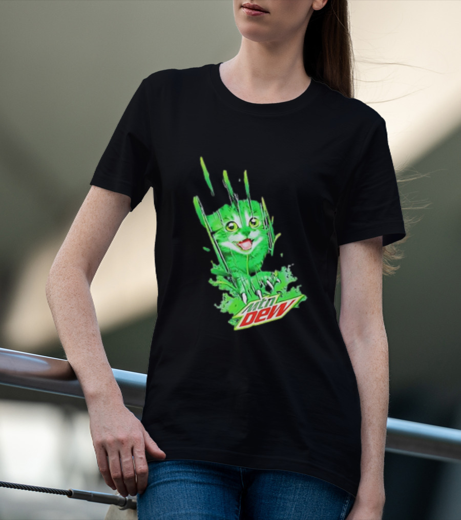 Cat Mtn Dew Mountain Mew Clawing T-Shirt